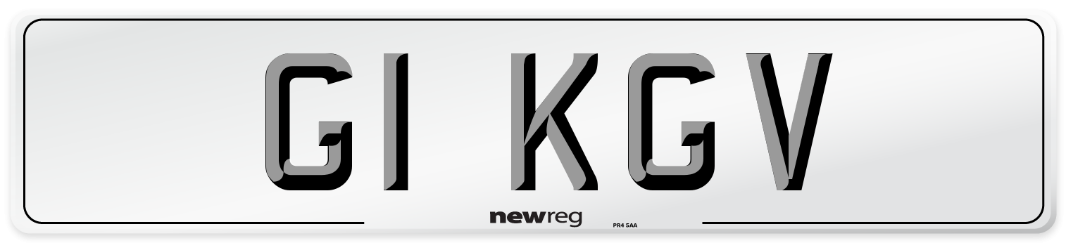 G1 KGV Number Plate from New Reg